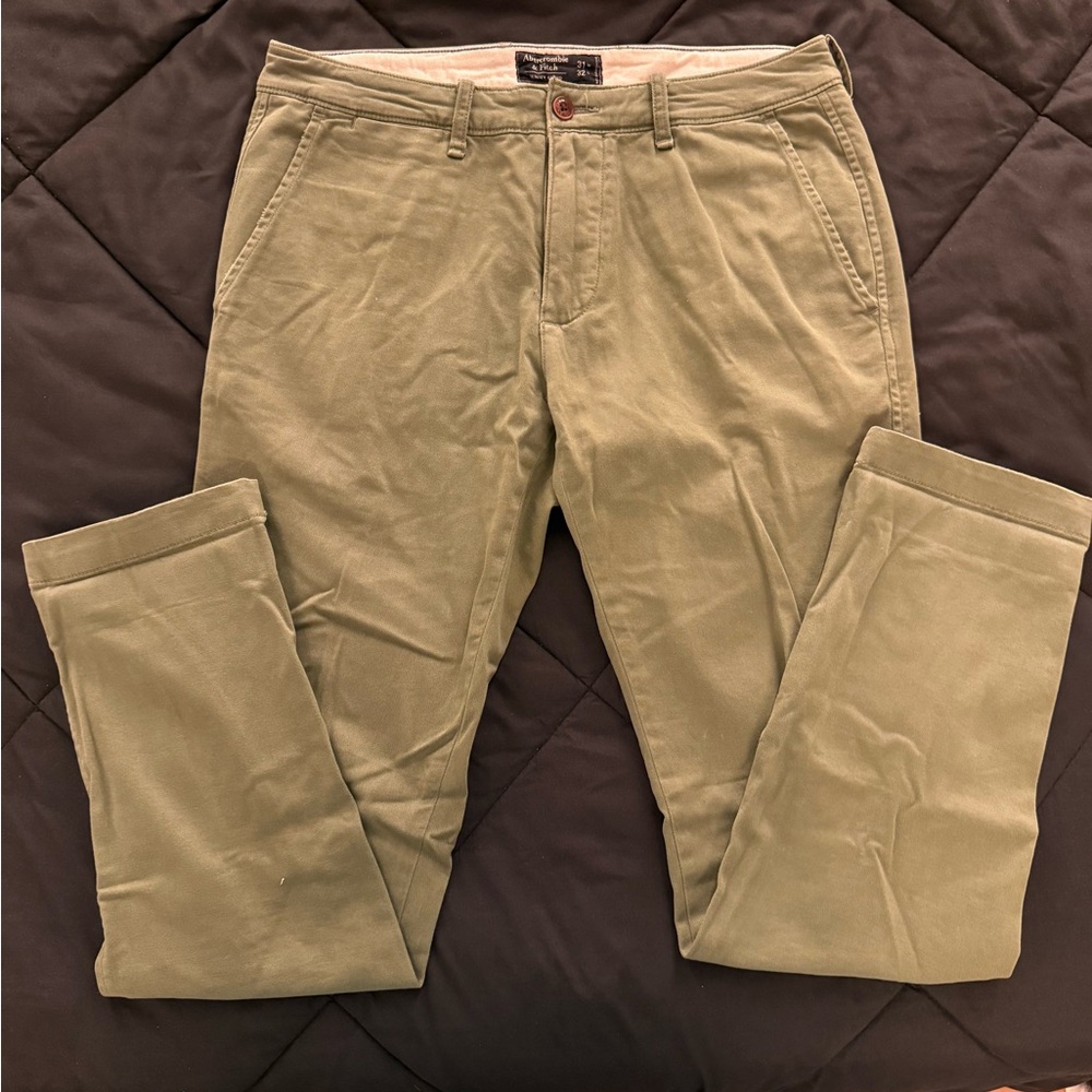 Abercrombie & Fitch Sage Green Chinos